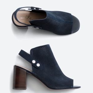 Falinna Suede Peep Toe Bootie